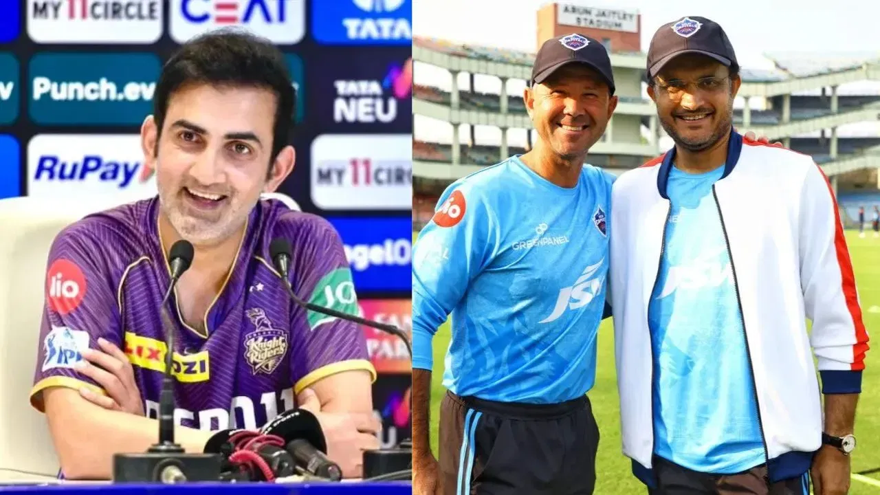 Gautam Gambhir, Sourav Ganguly and Ricky Ponting