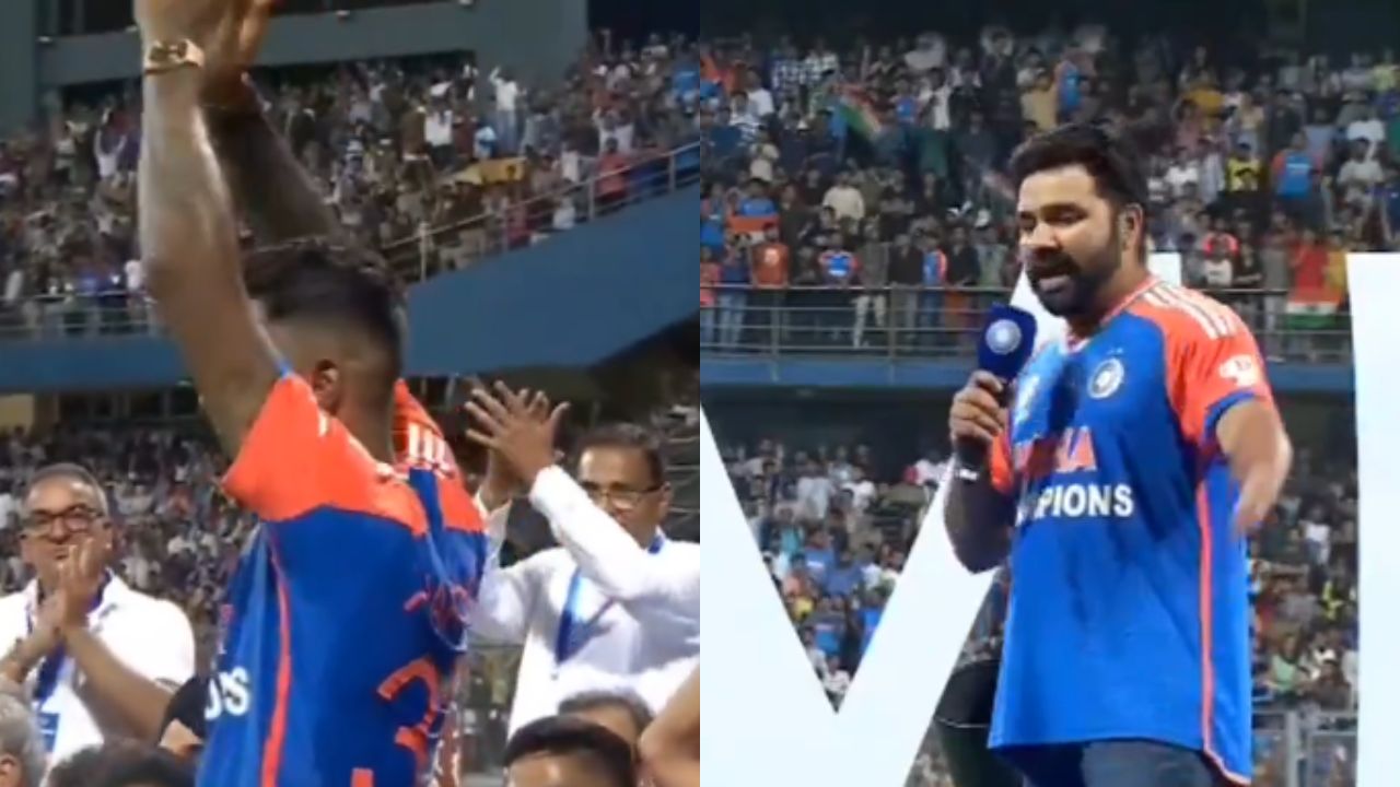 Rohit Sharma kisses Hardik Pandya