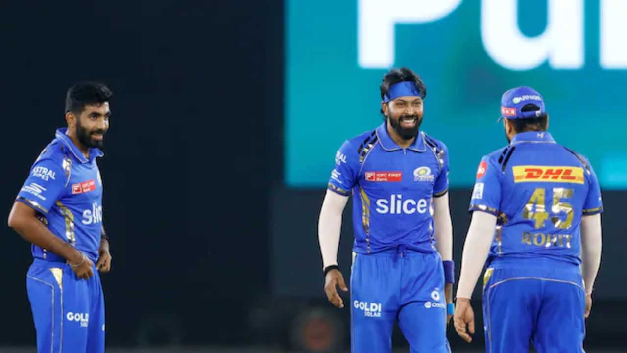 Hardik Pandya, Jasprit Bumrah and Rohit Sharma