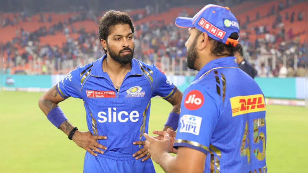 Mumbai Indians' Hardik Pandya and Rohit Sharma