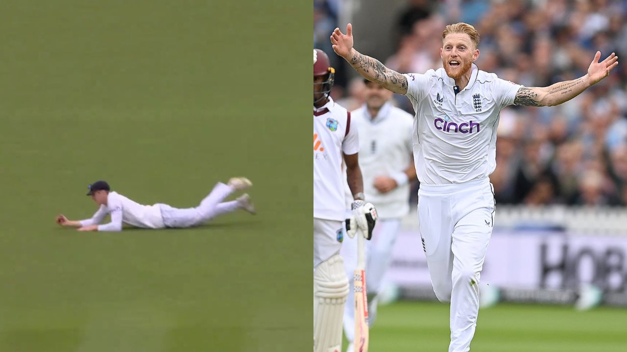 Watch: Ben Stokes's amazing reaction as Harry Brook grabs a stunner at third slip