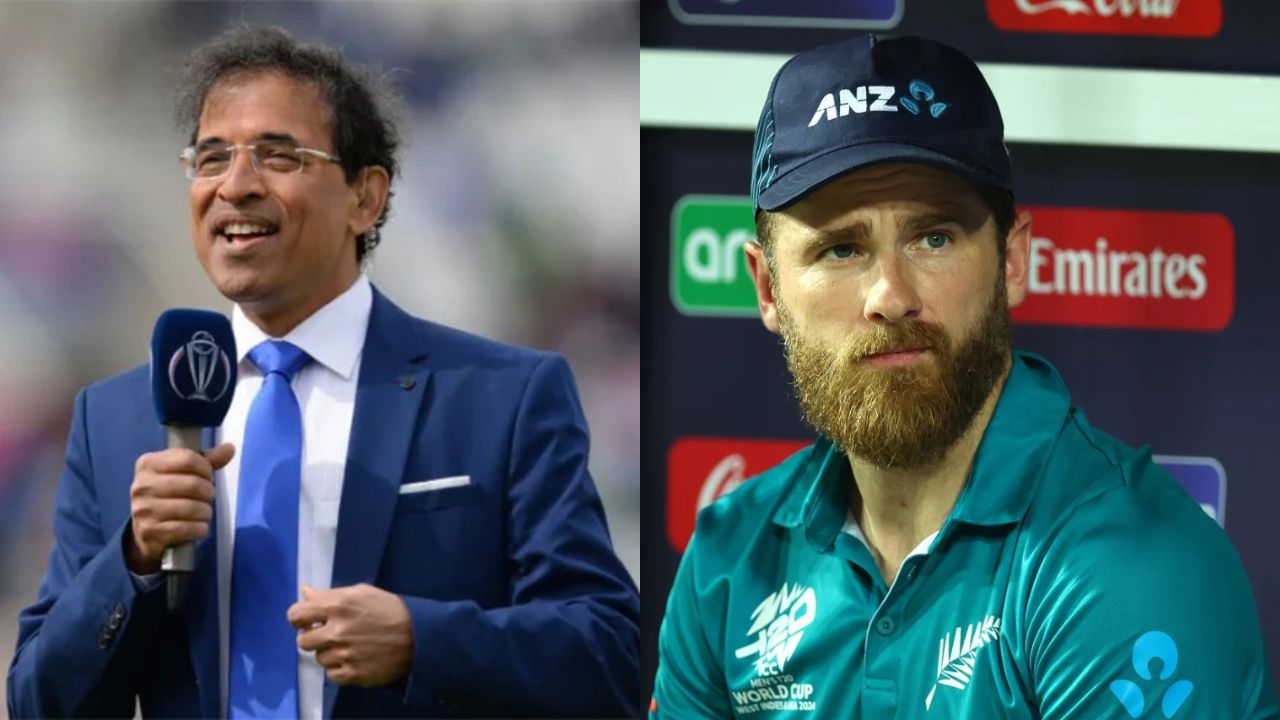 Harsha Bhogle and Kane Williamson