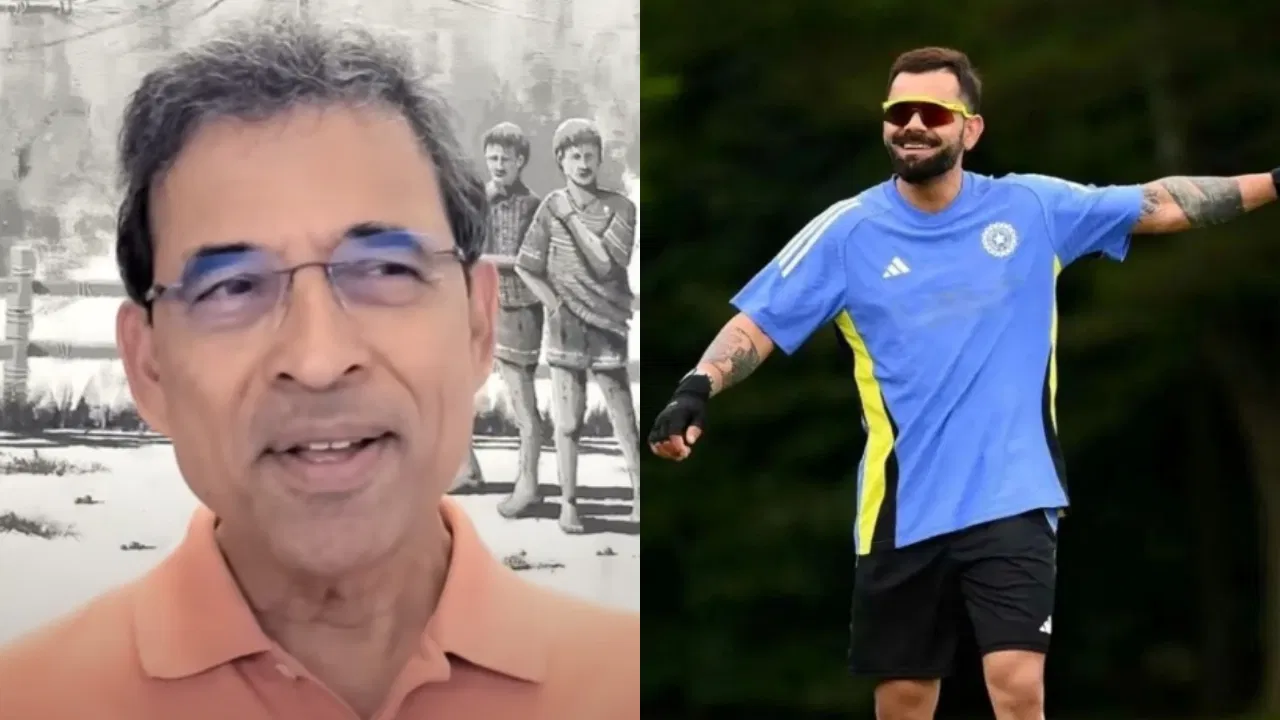 Harsha Bhogle and Virat Kohli