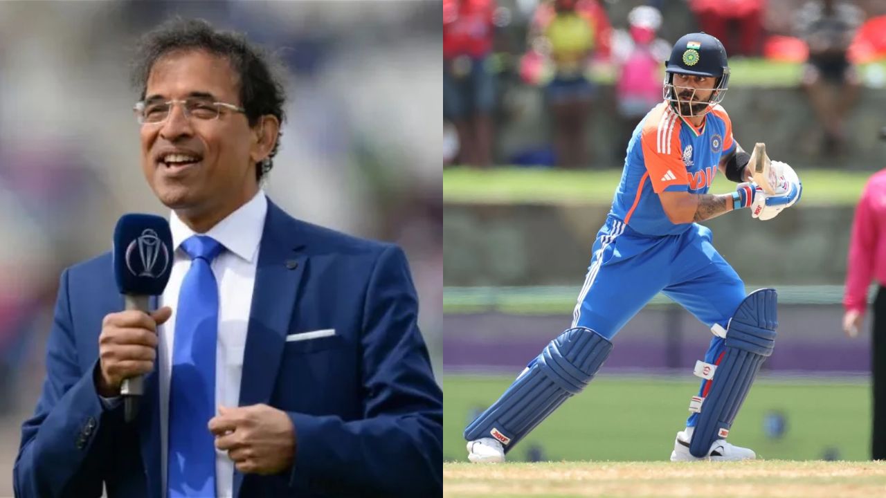 Harsha Bhogle and Virat Kohli