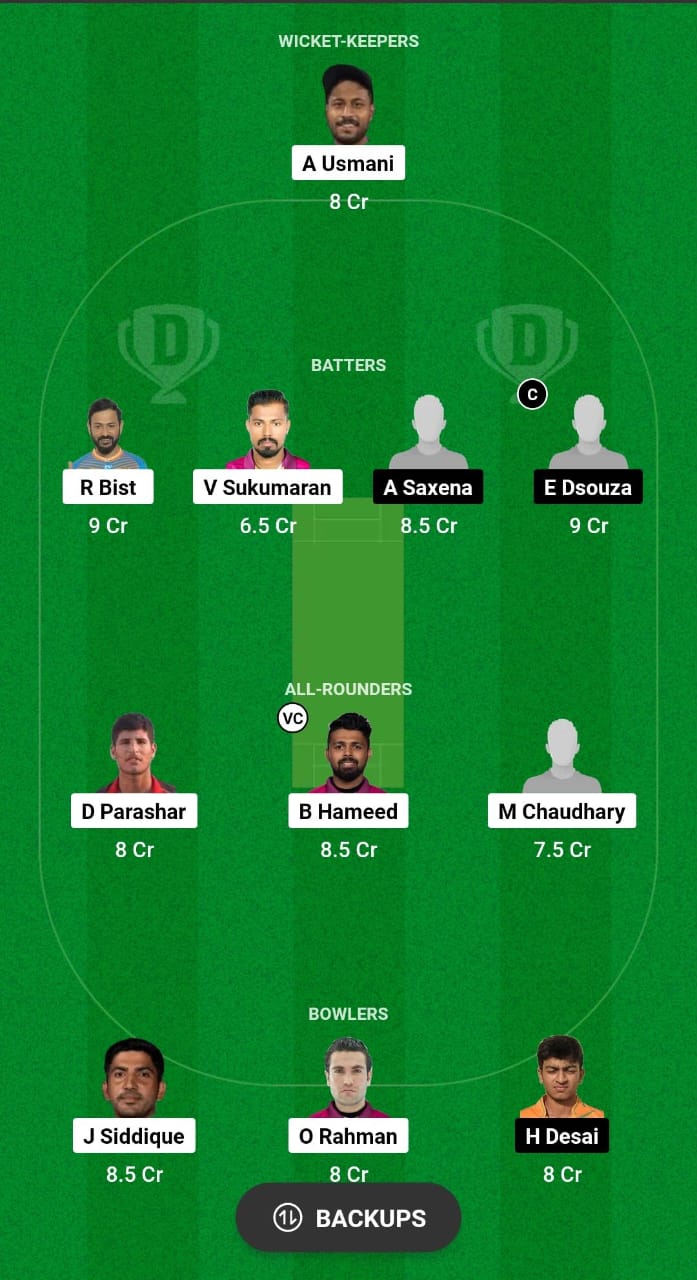 FUJ vs EMB Dream11 Prediction Fantasy Cricket Tips Dream11 Team Emirates D50 Tournament 