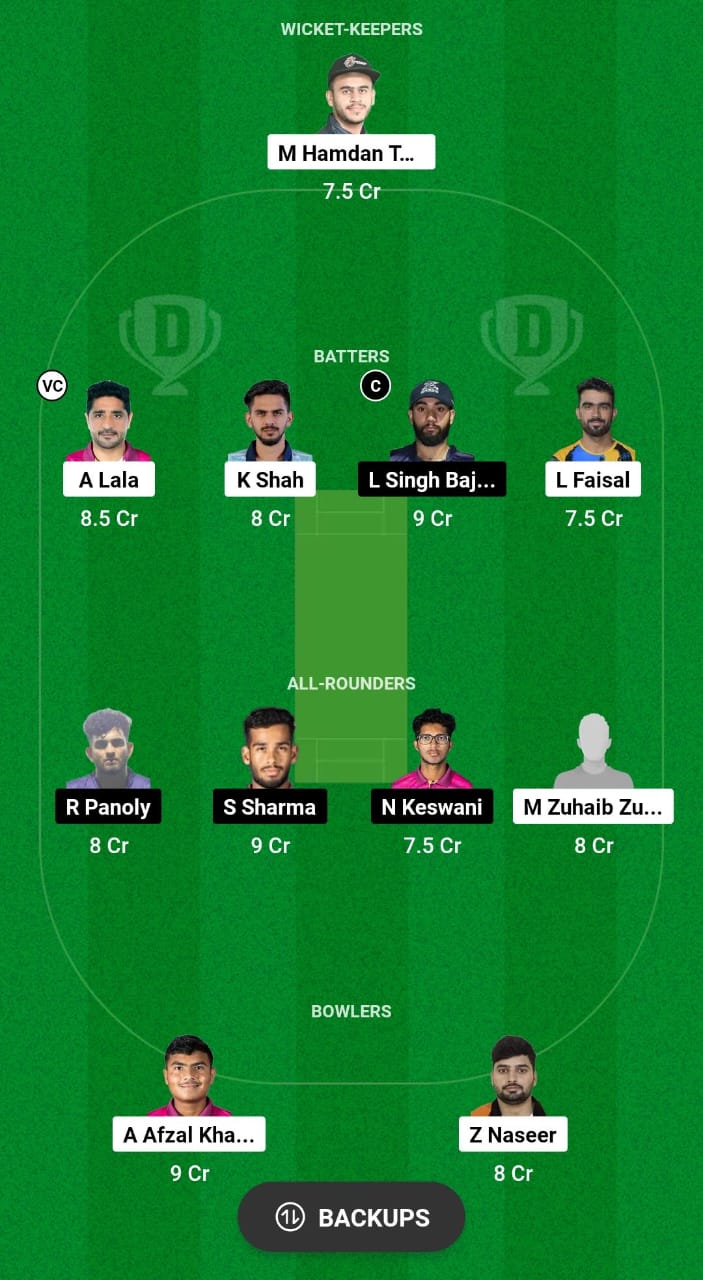 SHA vs DUB Dream11 Prediction Fantasy Cricket Tips Dream11 Team Emirates D50 Tournament