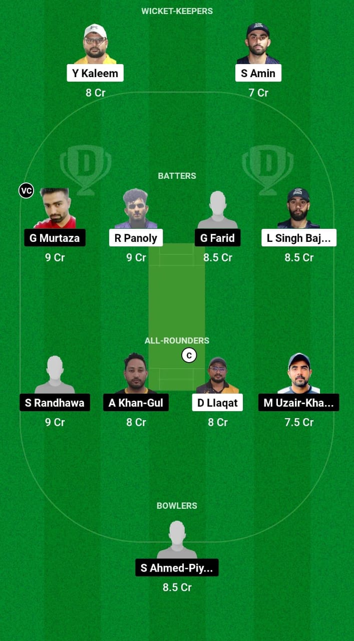 ZGS vs MWH Dream11 Prediction Fantasy Cricket Tips Dream11 Team UAE T10 Bukhatir League 