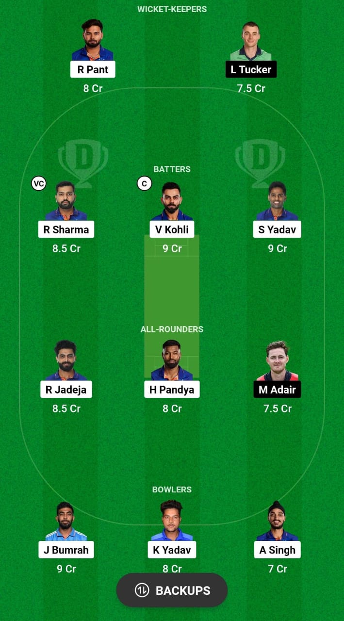 IND vs IRE Dream11 Prediction Fantasy Cricket Tips Dream11 Team ICC T20 World Cup