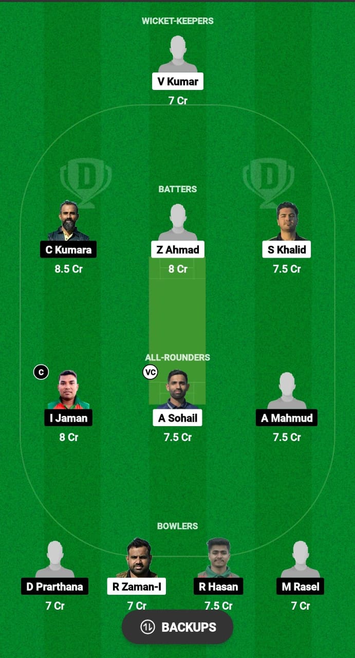 MAR vs CKR Dream11 Prediction Fantasy Cricket Tips Dream11 Team ECS T10 Cyprus