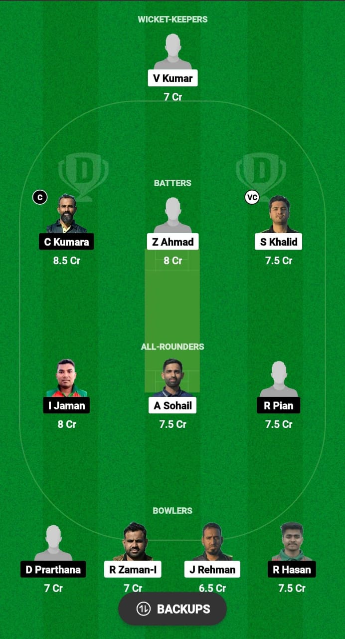 MAR vs CKR Dream11 Prediction Fantasy Cricket Tips Dream11 Team ECS T10 Cyprus