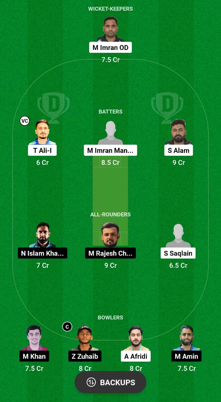 GSTS vs BWD Dream11 Prediction Fantasy Cricket Tips Dream11 Team UAE T10 Bukhatir League 