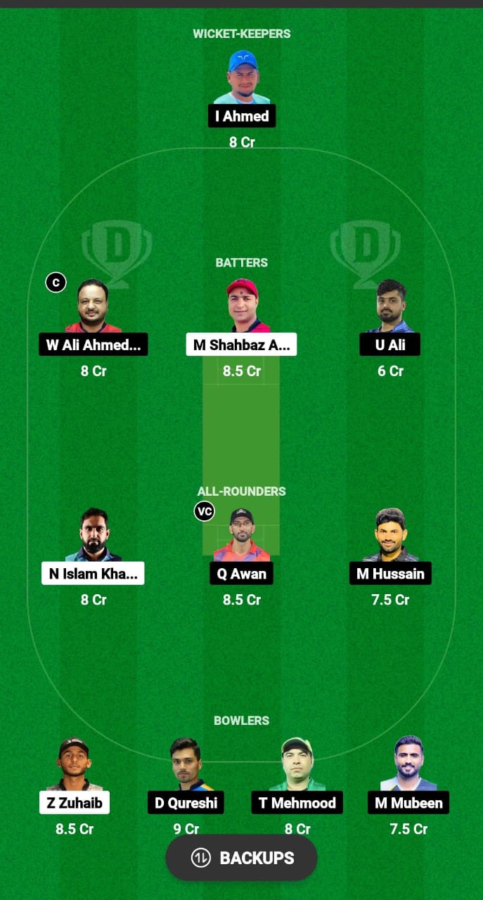 BWD vs ARC Dream11 Prediction Fantasy Cricket Tips Dream11 Team UAE T10 ICCA