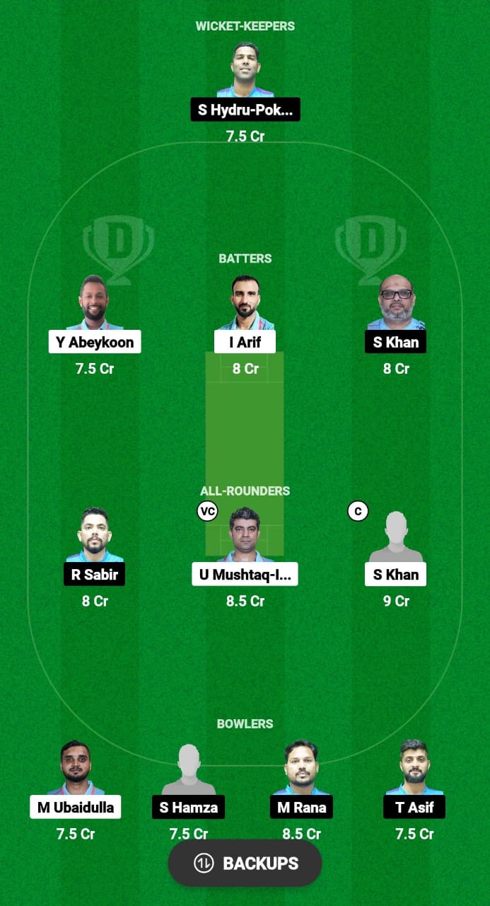 FES vs CLW Dream11 Prediction Fantasy Cricket Tips Dream11 Team UAE T10 Bukhatir League