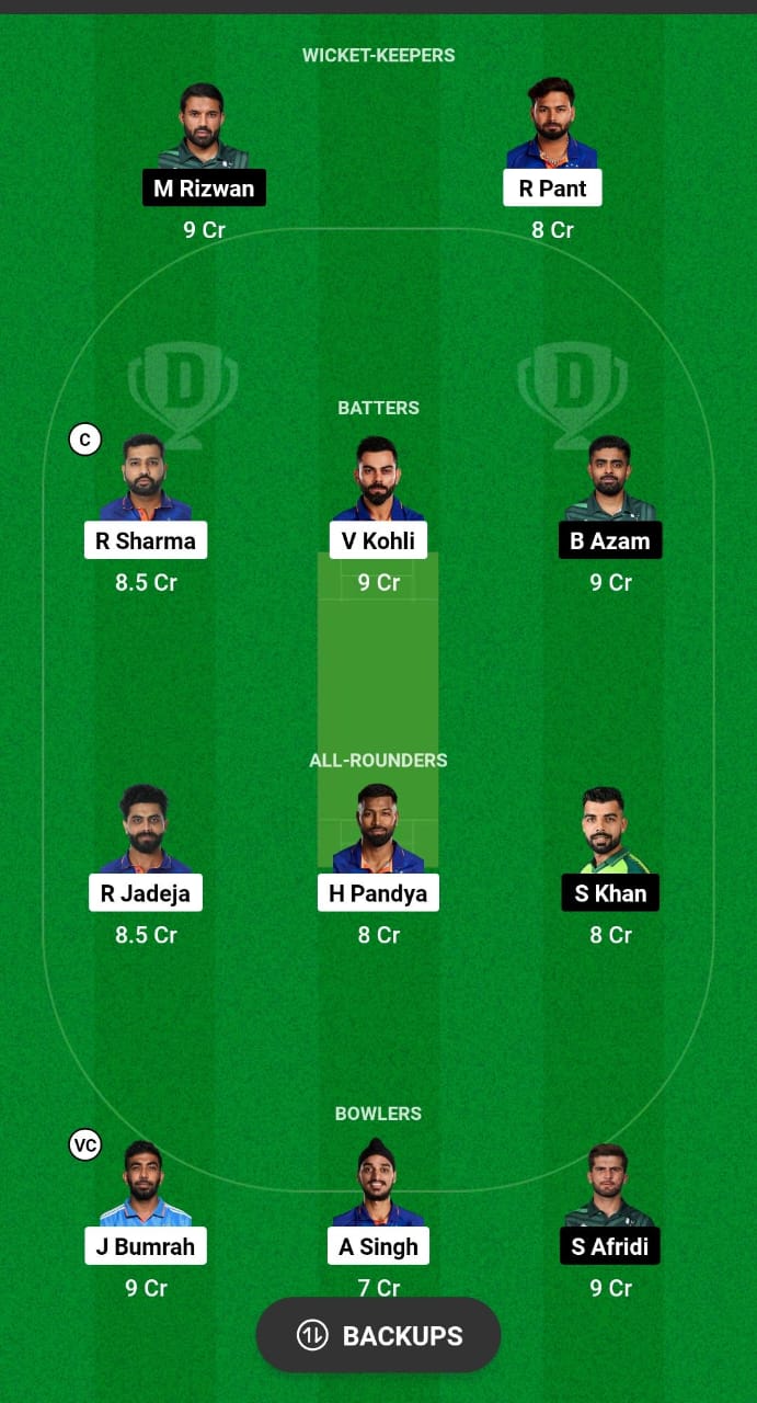 IND vs PAK Dream11 Prediction Fantasy Cricket Tips Dream11 Team ICC T20 World Cup 2024