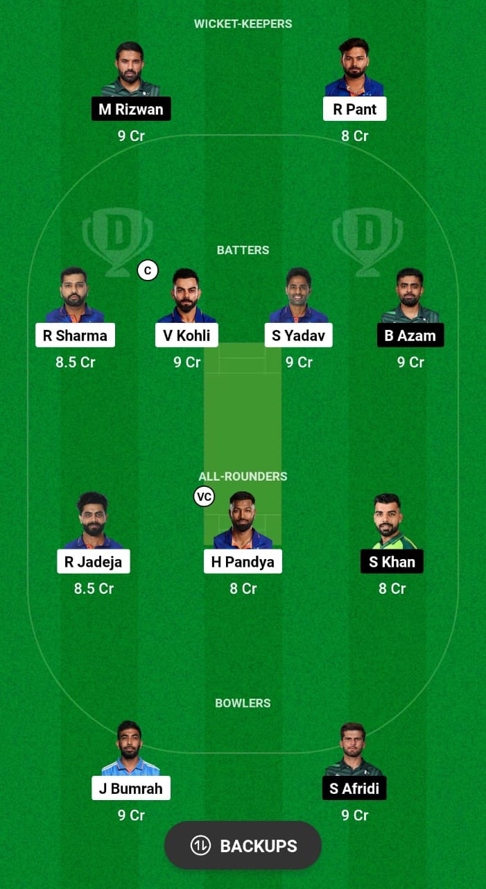 IND vs PAK Dream11 Prediction Fantasy Cricket Tips Dream11 Team ICC T20 World Cup 2024