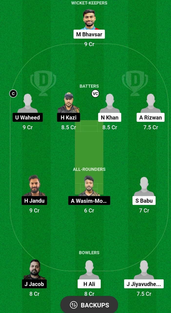ARS vs ALH Dream11 Prediction Fantasy Cricket Tips Dream11 Team Kuwait T20 Elite Cup