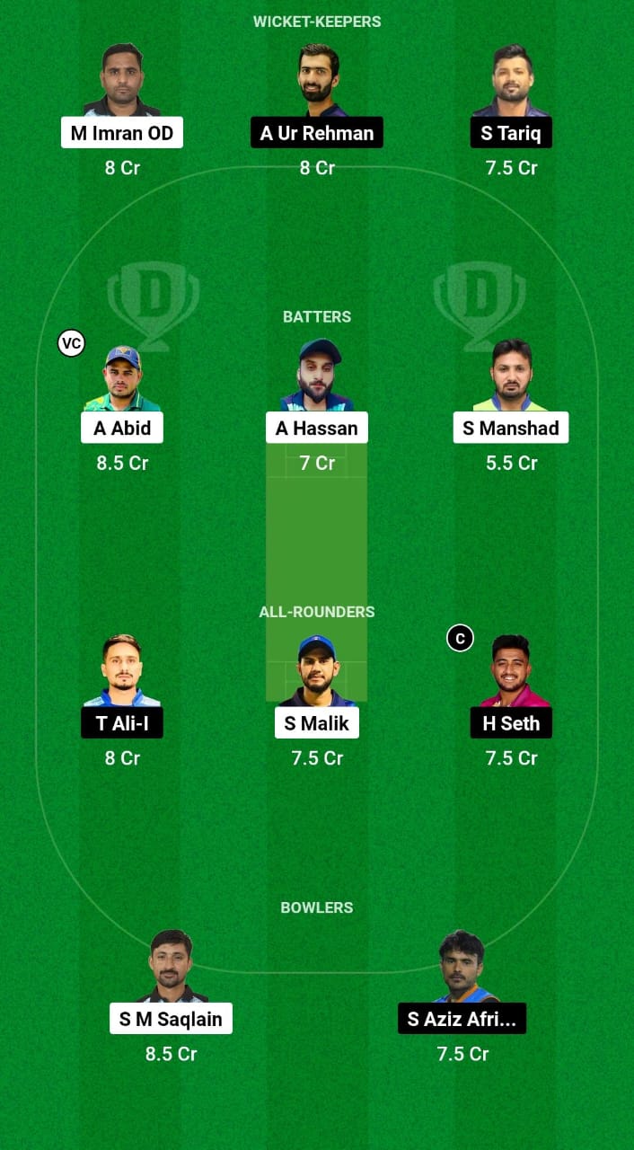 ECC vs SMCK Dream11 Prediction Fantasy Cricket Tips Dream11 Team UAE T10 ICCA