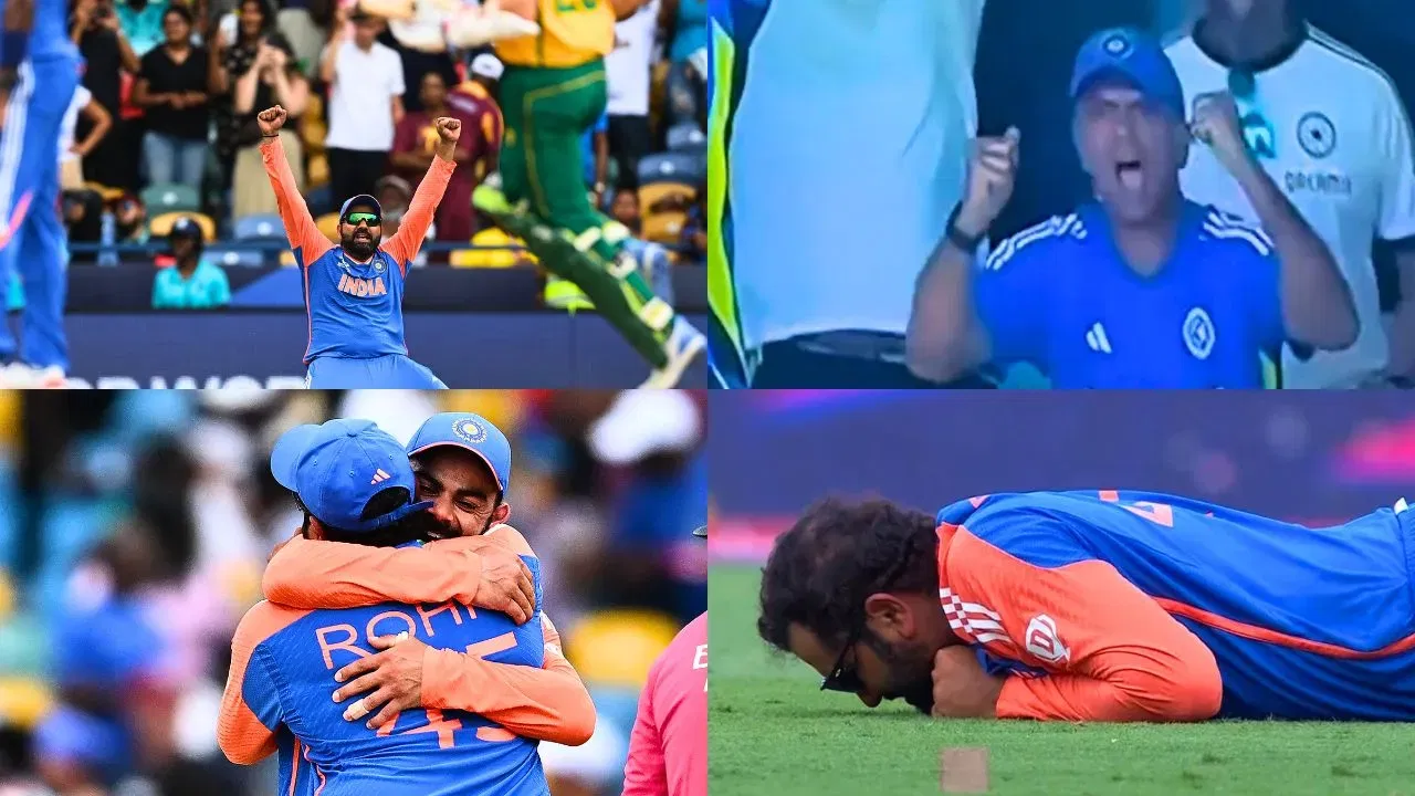 Watch India's T20 World Cup 2024 winning moment as 'emotional' Rahul