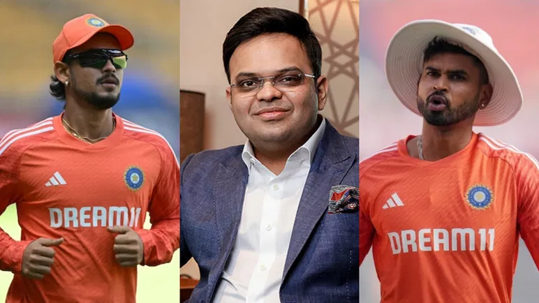 Ishan Kishan, Jay Shah and Shreyas Iyer