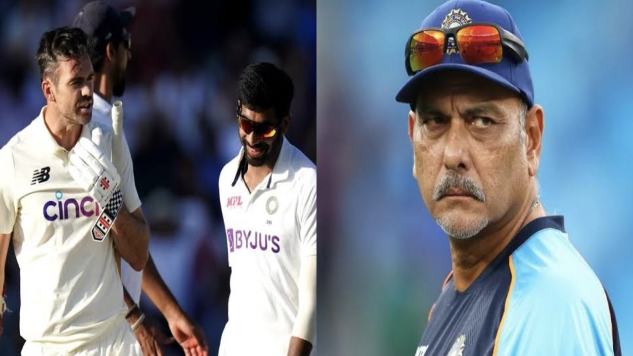 Ravi Shastri, James Anderson and Jasprit Bumrah