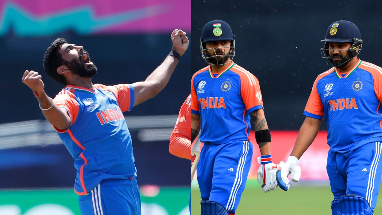 Virat Kohli Rohit Sharma and Jasprit Bumrah