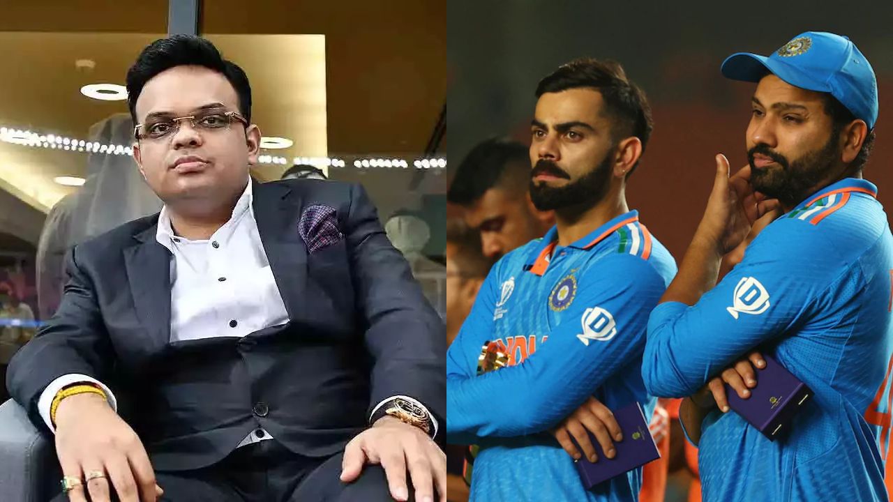 Jay Shah, Rohit Sharma and Virat Kohli