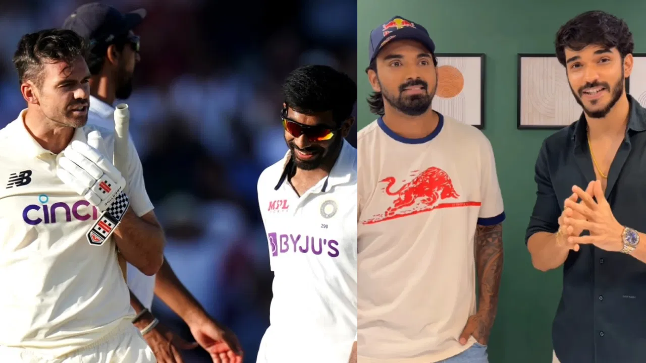 James Anderson, Jasprit Bumrah and KL Rahul