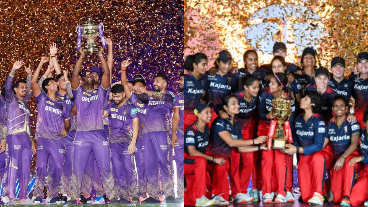 KKR and RCB - Winners of the IPL and WPL 2024