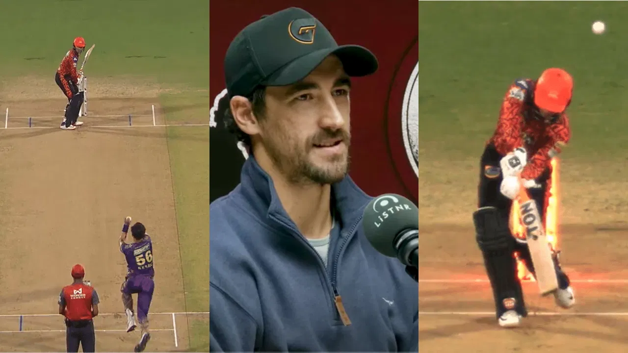 Mitchell Starc and Abhishek Sharma