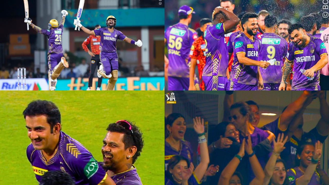 KKR winning celebration