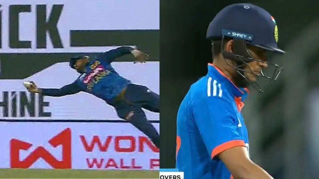 Watch: Kamindu Mendis grabs a one-handed blinder to dismiss Shubman Gill and stun India in 2nd ODIn Gill&nbsp;and stun India in 2nd ODI