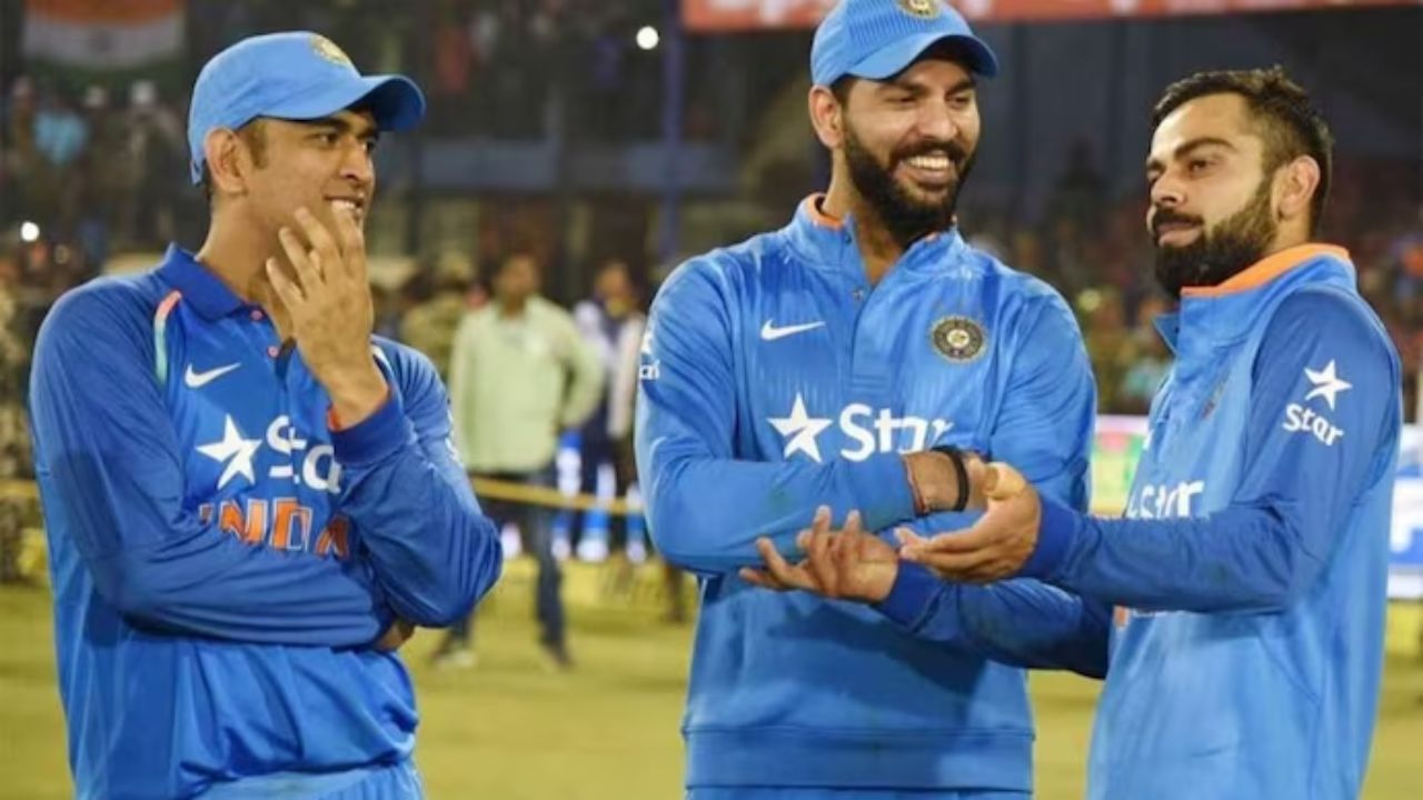 MS Dhoni Yuvraj Singh Virat Kohli