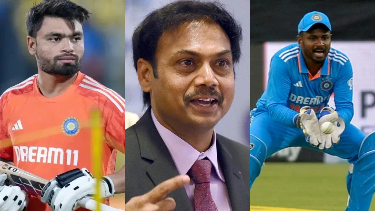 Rinku Singh, MSK Prasad and Sanju Samson