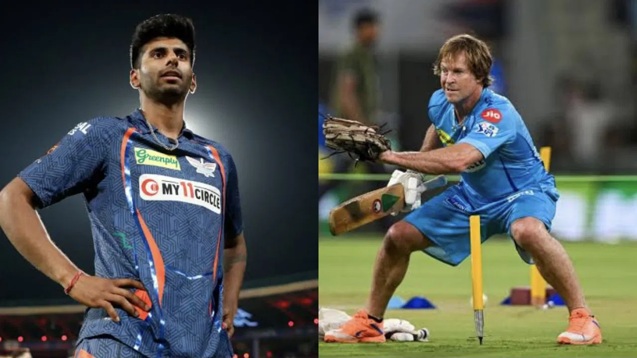 Mayank Yadav and Jonty Rhodes