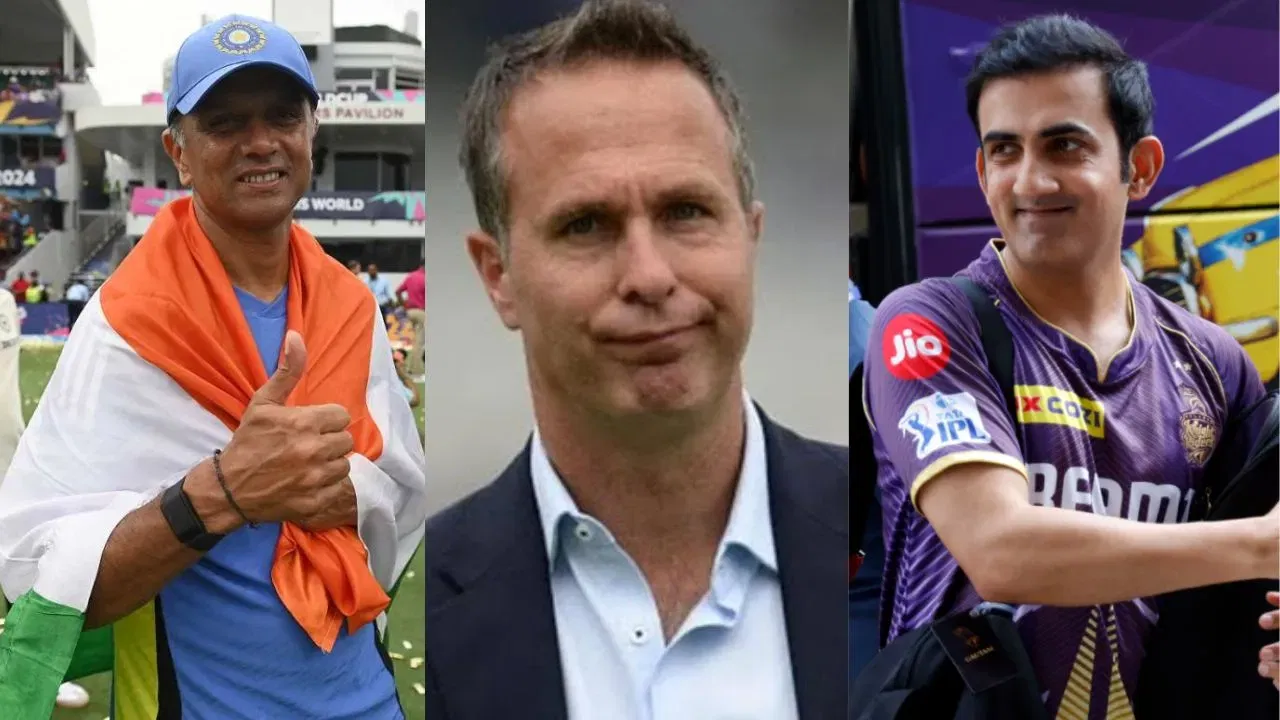 Gautam Gambhir, Michael Vaughan and Rahul Dravid