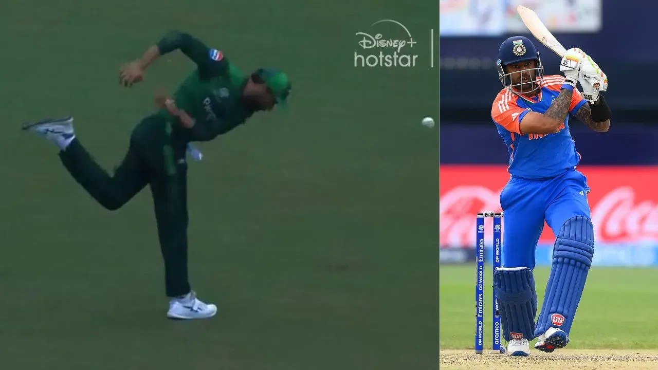 Watch: Mohammad Amir angrily slams the ball on ground after taking Suryakumar Yadav's catch