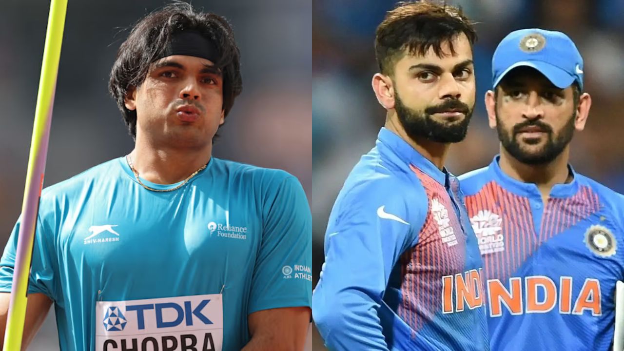 Neeraj Chopra Virat Kohli MS Dhoni