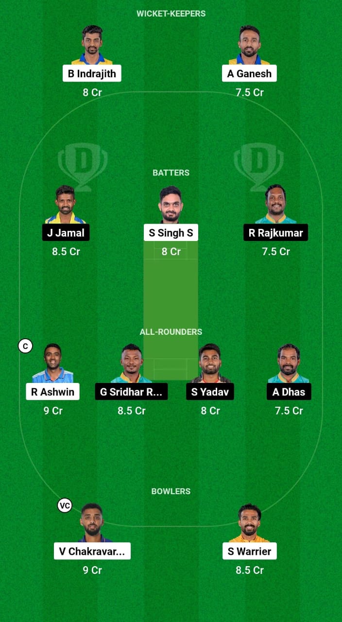 DD vs TGC Dream11 Prediction Fantasy Cricket Tips Dream11 Team TNPL T20
