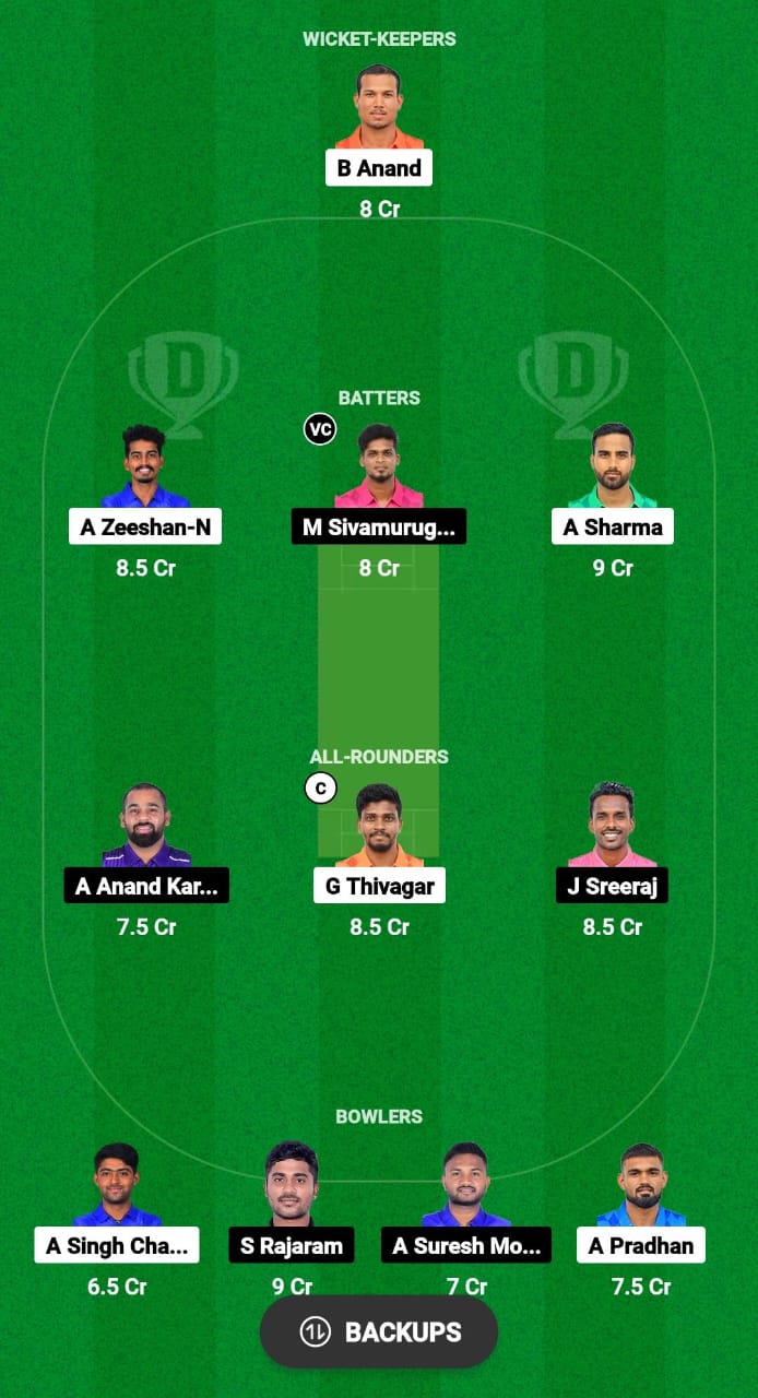 PAN vs TIG Dream11 Prediction Fantasy Cricket Tips Dream11 Team Pondicherry T20 Men