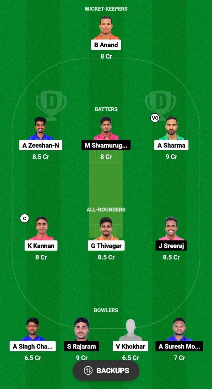 PAN vs TIG Dream11 Prediction Fantasy Cricket Tips Dream11 Team Pondicherry T20 Men