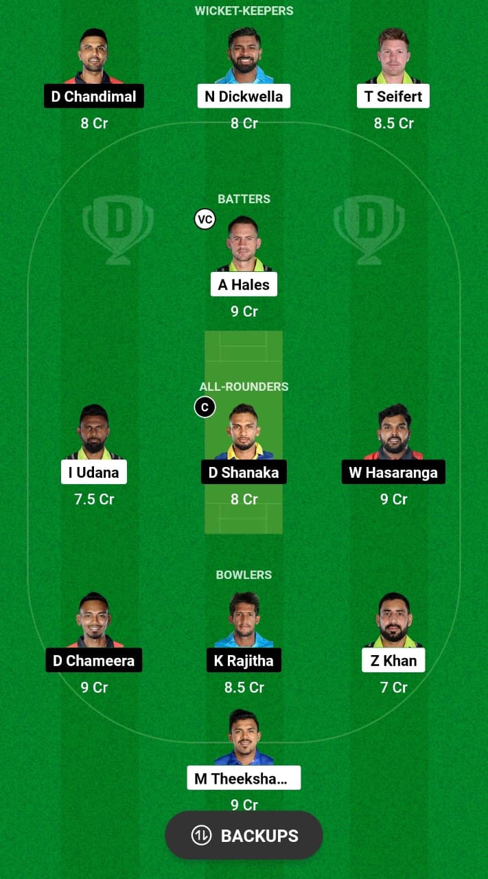 GM vs KFL Dream11 Prediction Fantasy Cricket Tips Dream11 Team Lanka Premier League T20 