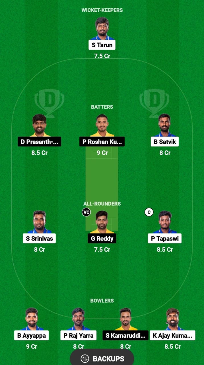 UTL vs RYLS Dream11 Prediction Fantasy Cricket Tips Dream11 Team Andhra T20 Premier League 