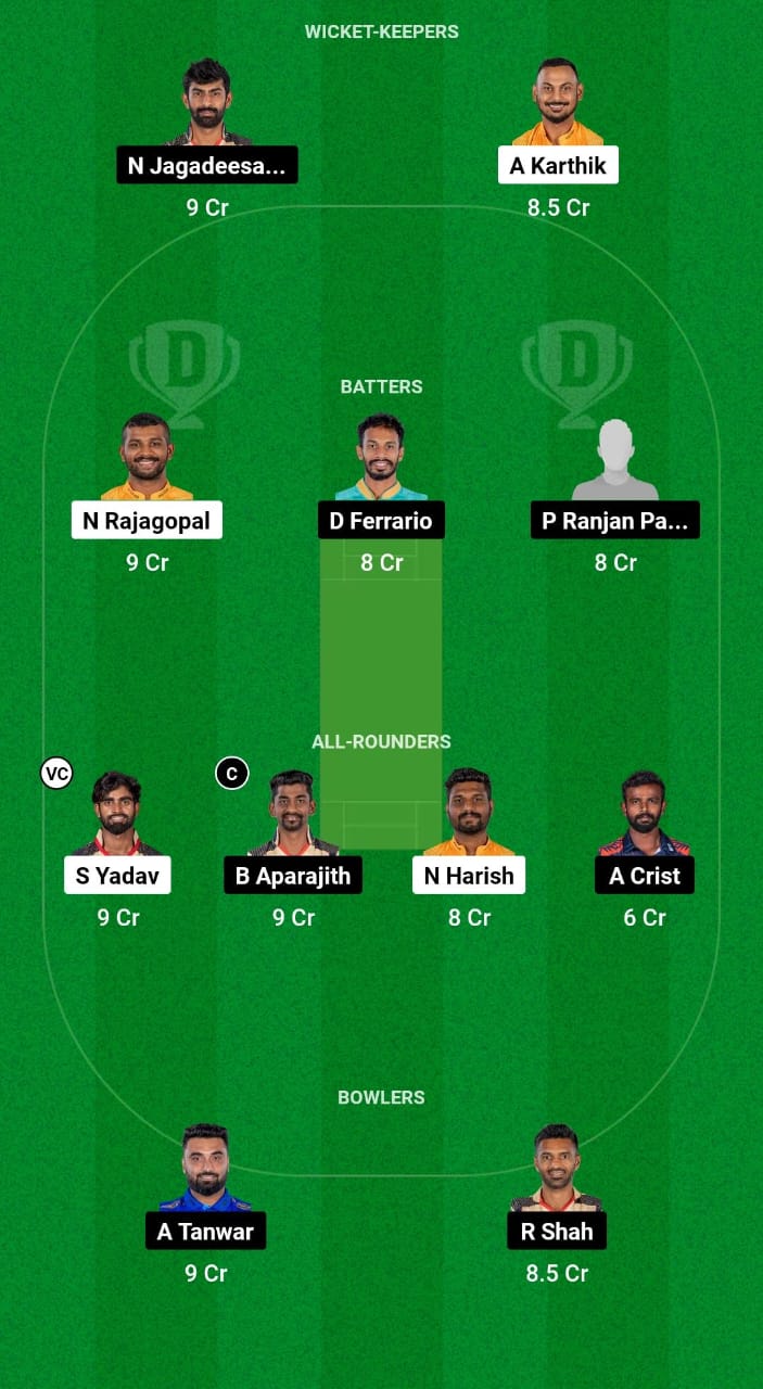 NRK vs CSG Dream11 Prediction Fantasy Cricket Tips Dream11 Team TNPL T20 