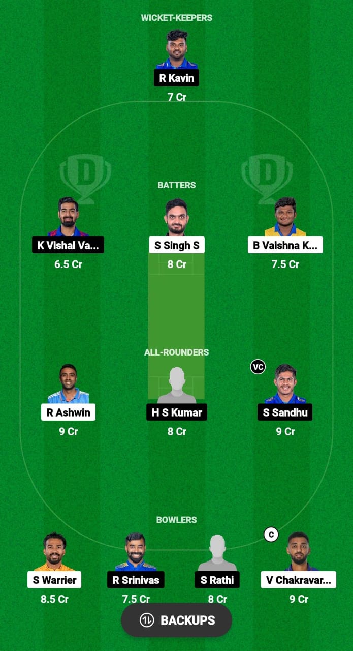 DD vs SS Dream11 Prediction Fantasy Cricket Tips Dream11 Team TNPL T20