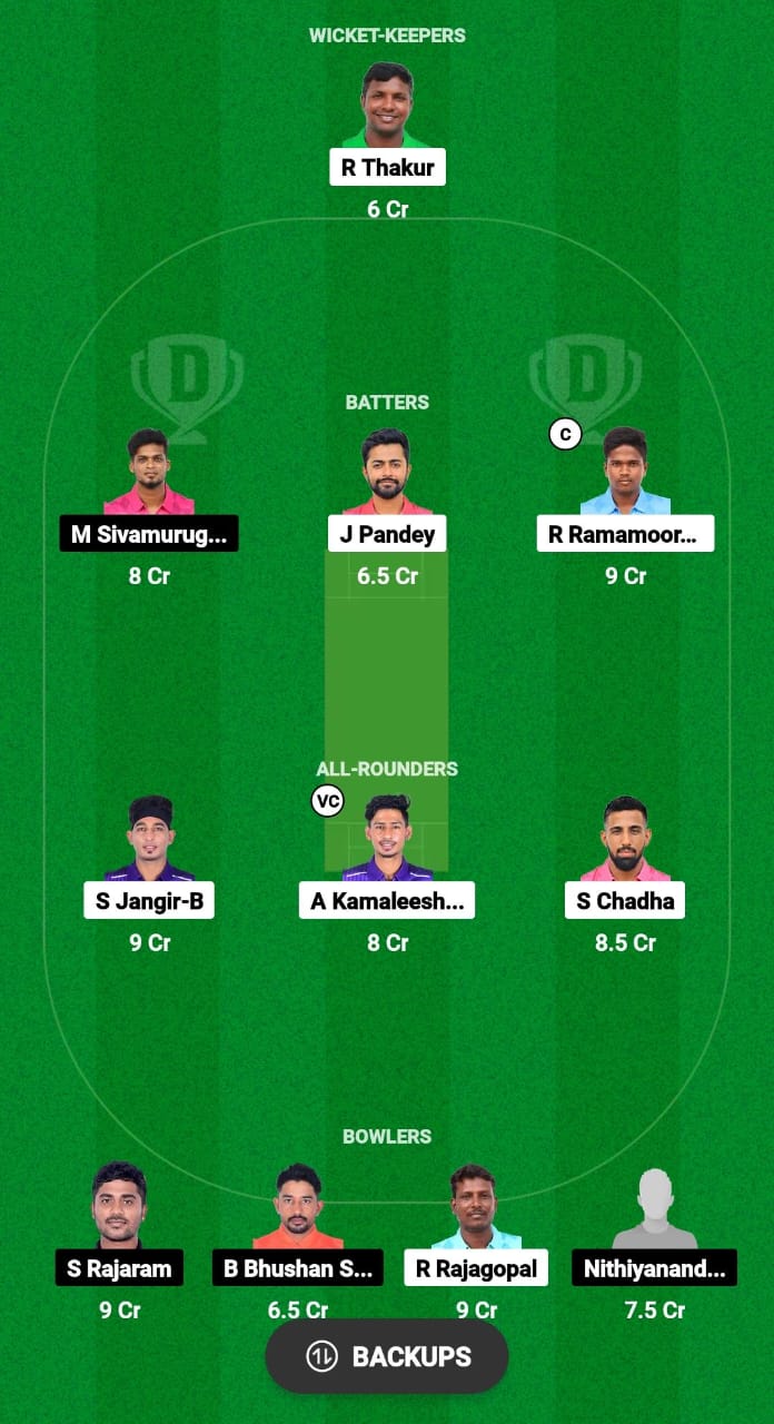 BUL vs TIG Dream11 Prediction Fantasy Cricket Tips Dream11 Team Pondicherry T20 Men 