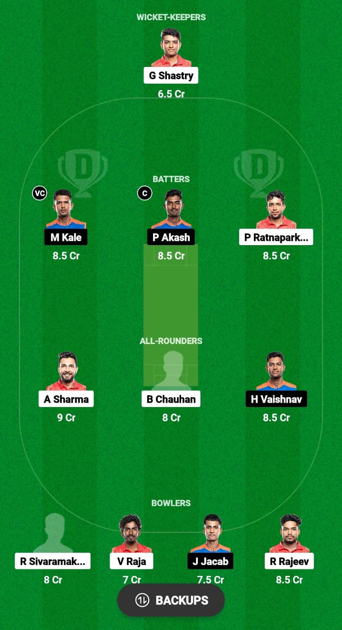 KAK vs VMK Dream11 Prediction Fantasy Cricket Tips Dream11 Team Pondicherry T20 Premier League 