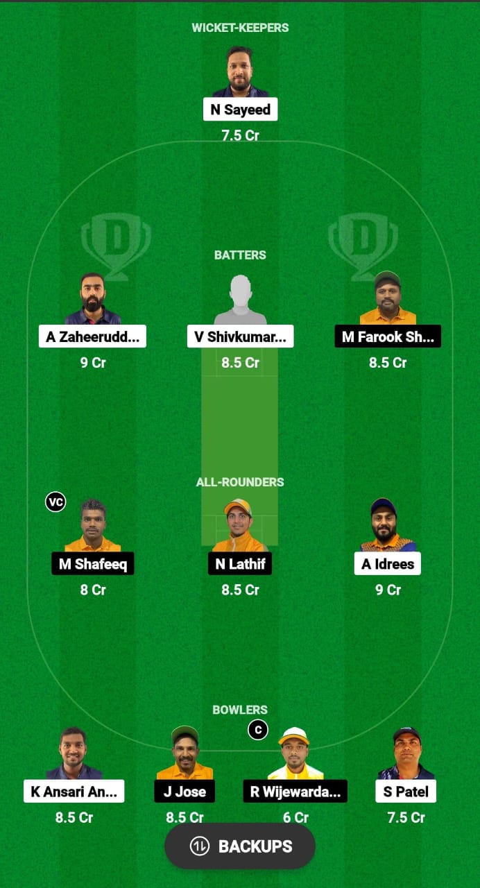 STA vs NCMI Dream11 Prediction Fantasy Cricket Tips Dream11 Team Kuwait T10 Elite Cup 