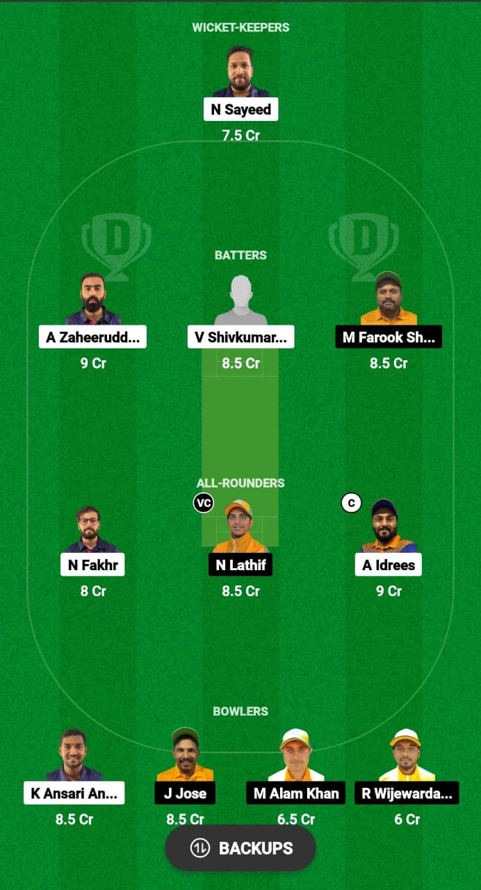 STA vs NCMI Dream11 Prediction Fantasy Cricket Tips Dream11 Team Kuwait T10 Elite Cup 