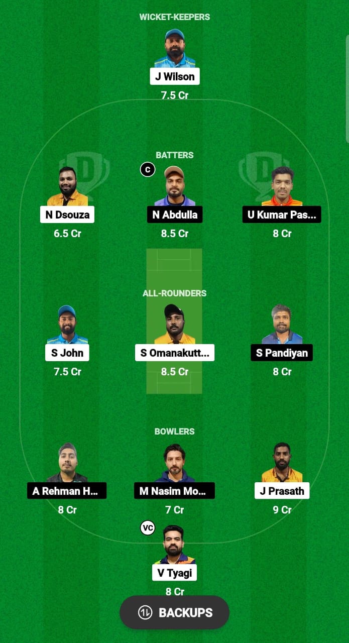 AMB vs FRB Dream11 Prediction Fantasy Cricket Tips Dream11 Team KCC T10 Challengers Cup