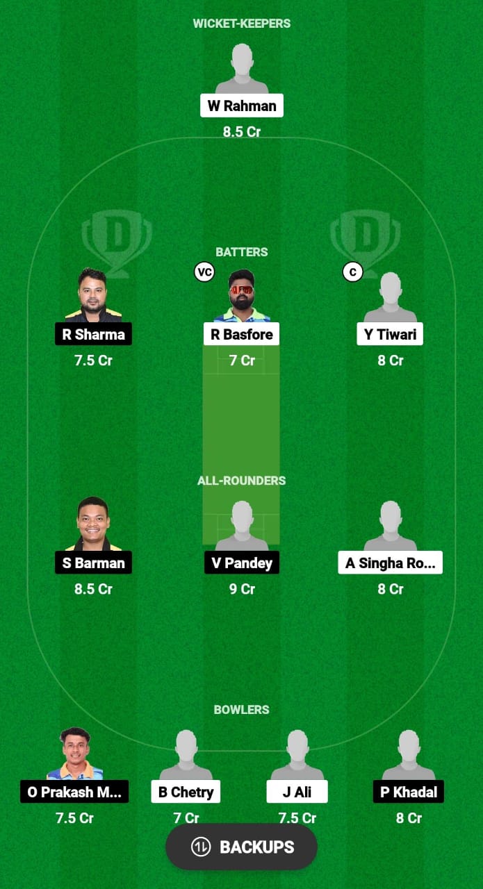 RRC vs CCC Dream11 Prediction Fantasy Cricket Tips Dream11 Team Assam T20 Pride Cup